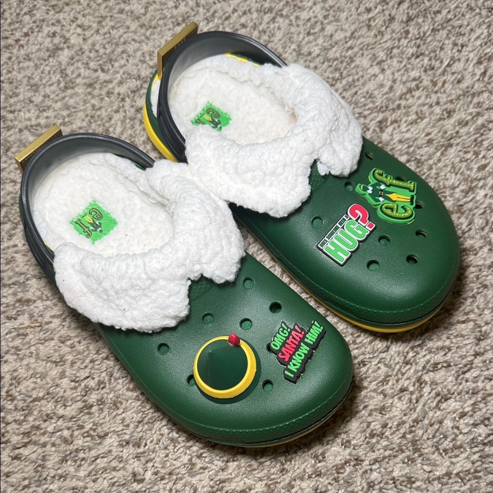 Crocs Kids Elf Classic Clog Fuzz Lined Size 3